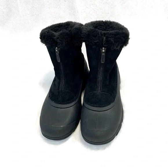 Sorel Shoes Sorel Snow Angel Zip Insulated Black Suede Womens